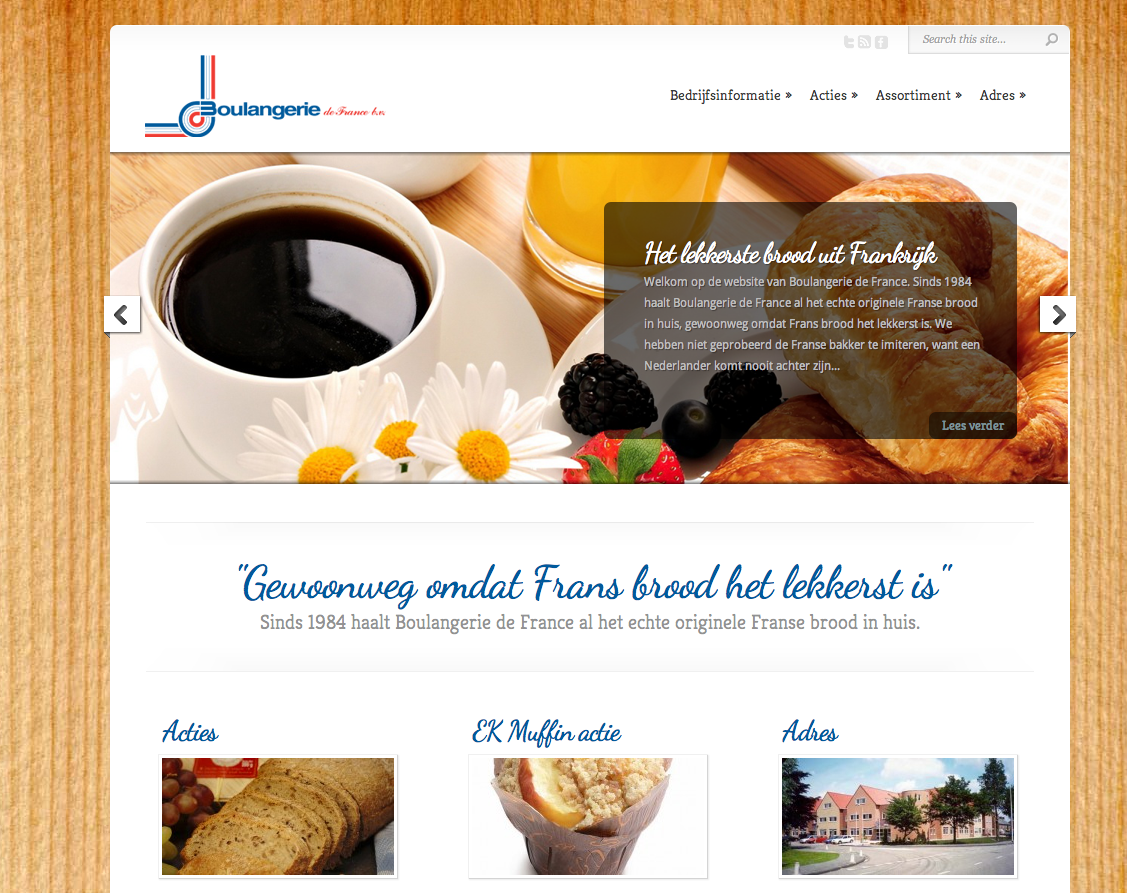 Website Boulangerie de France